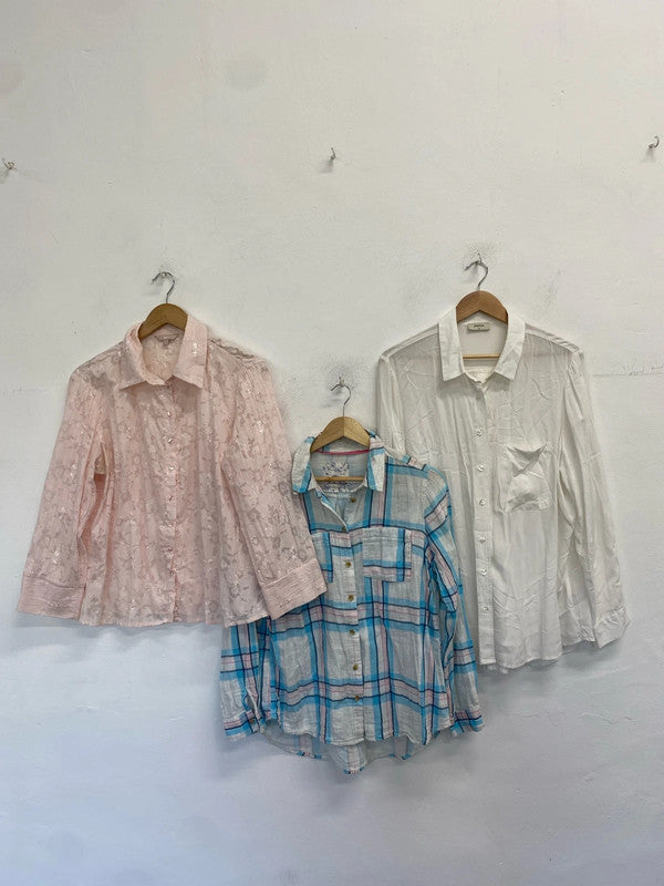 Lovely trio of shirts soon heritage papaya UK 16-18 #8 KW002