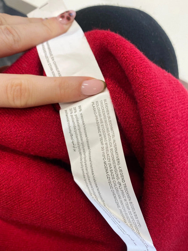 Lovely sfera collection red zip middle midi dress UK L MW001