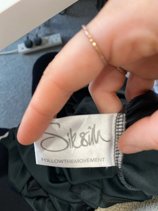 Fabulous SikSilk Blau I and grey striped tshirt size XS KD001