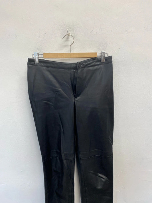 Stunning mango faux leather trousers UK M JB001