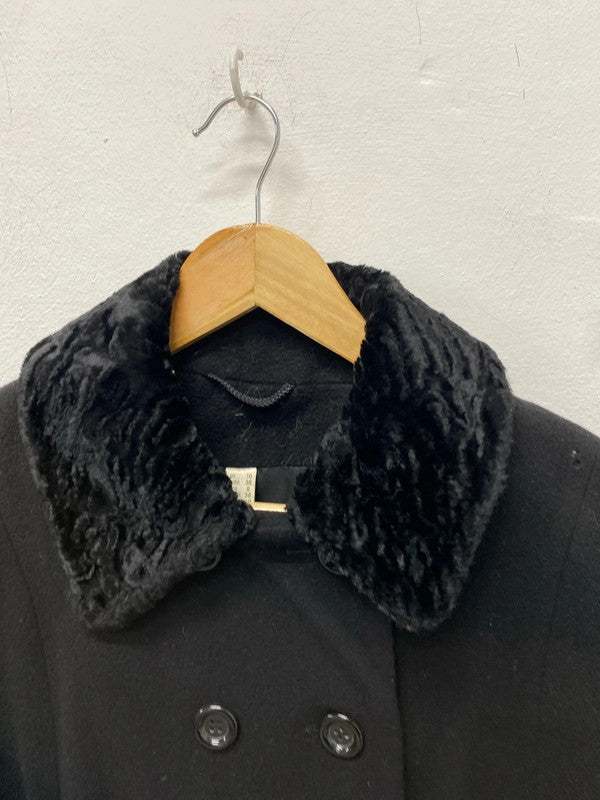 Vintage 1980’s Black swing coat House of Frazer Uk10 MM005