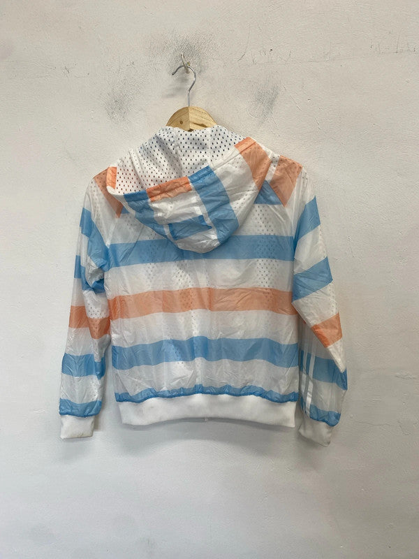 Fabulous adidas geo stripe blue pink reversible breathable bomber UK S GK002