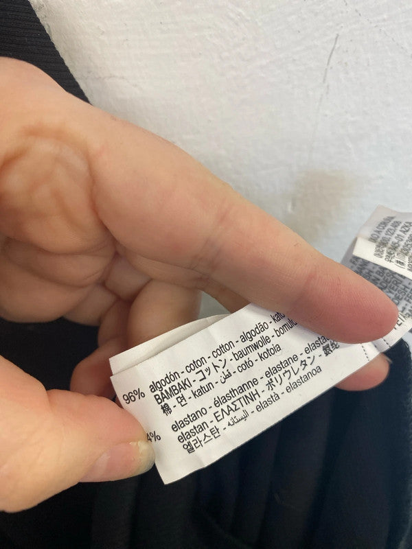 Zara Chic Black Ribbed Midaxi Dress Size M AO001