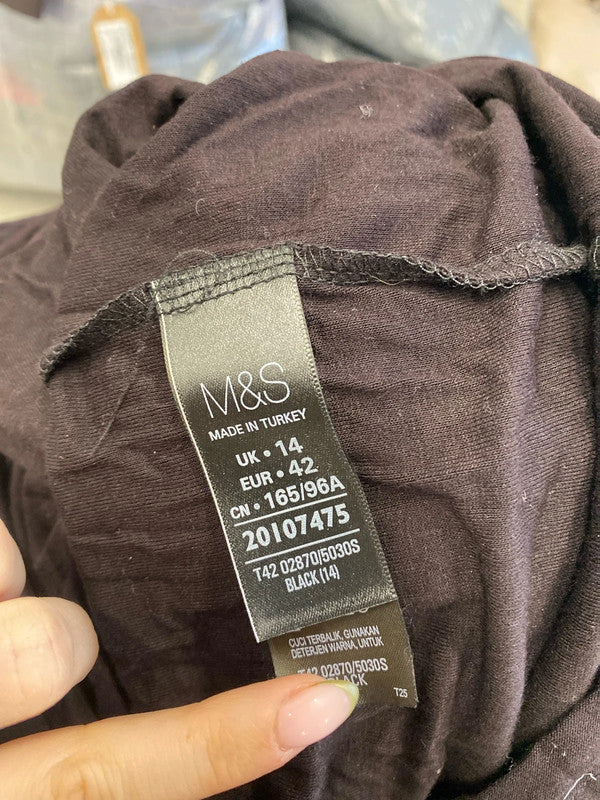 Lovely m&s collection lace black midi dress UK 14 MW001