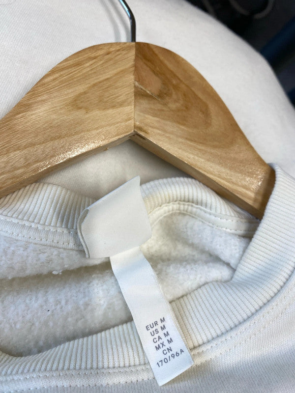 Fabulous H&M sweatshirt with shoulder pads UkM cream JB001