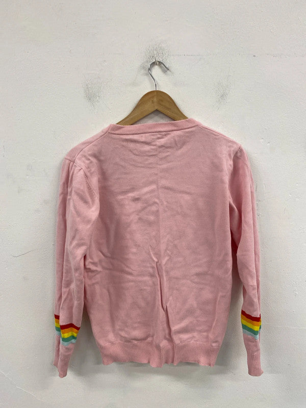 Sarta Fabulous Pink Rainbow Sweatshirt Size S SN002