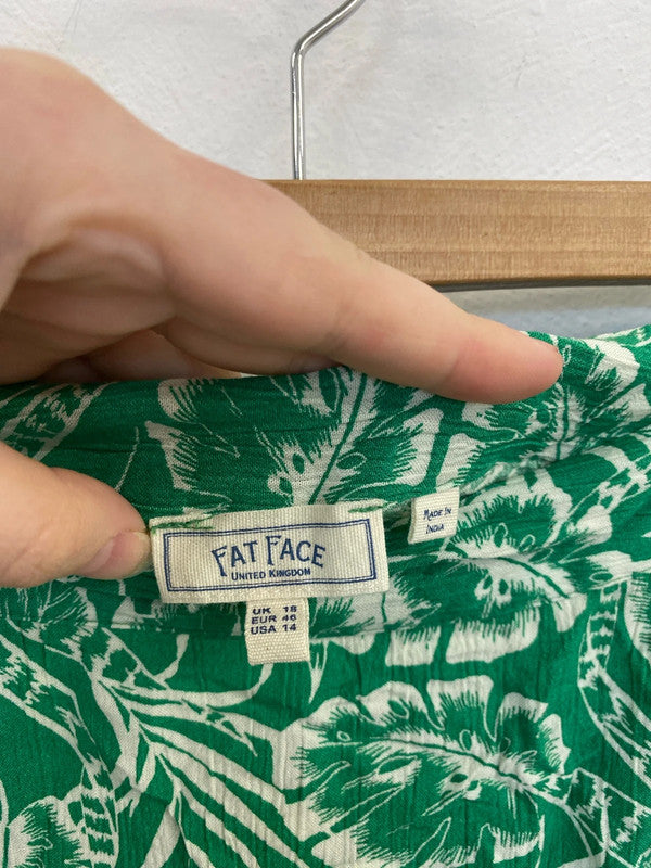 FatFace Gorgeous Emerald Green Botanical Mini Skirt UK 18 KN002