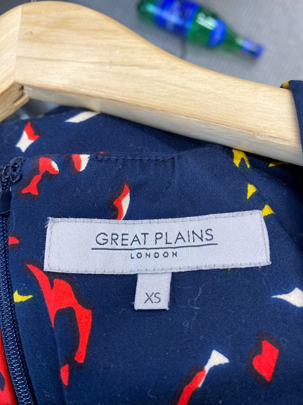 Fabulous Great Plains Navy fitted pencil dress UkXS AG006