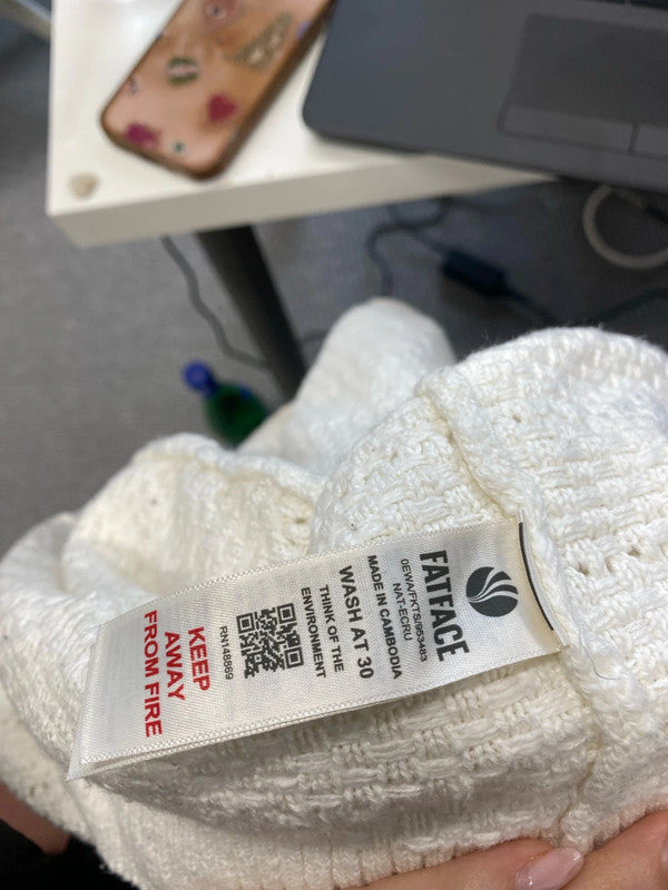 Lovely fatface cream crochet cardigan UK 12 MS002