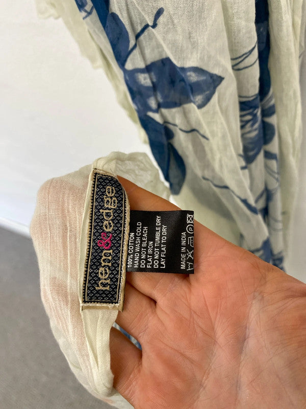 Fabulous Hem & Edge butterfly bees scarf pure cotton LK006