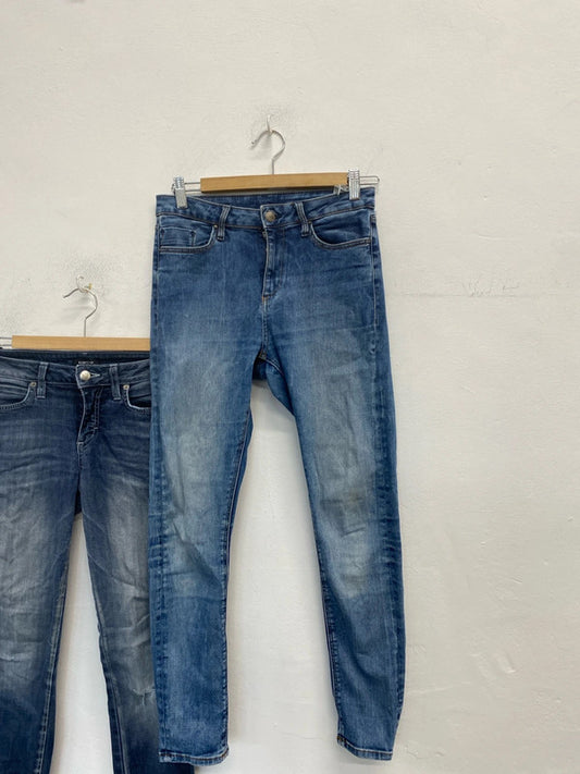 Lovely duo of blue jeans bebe Topshop uk w28 LD003