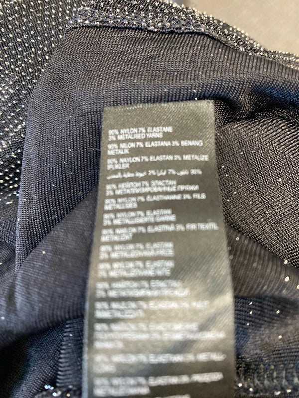 Fabulous simply be sparkly black cold shoulder top Uk20 RM002