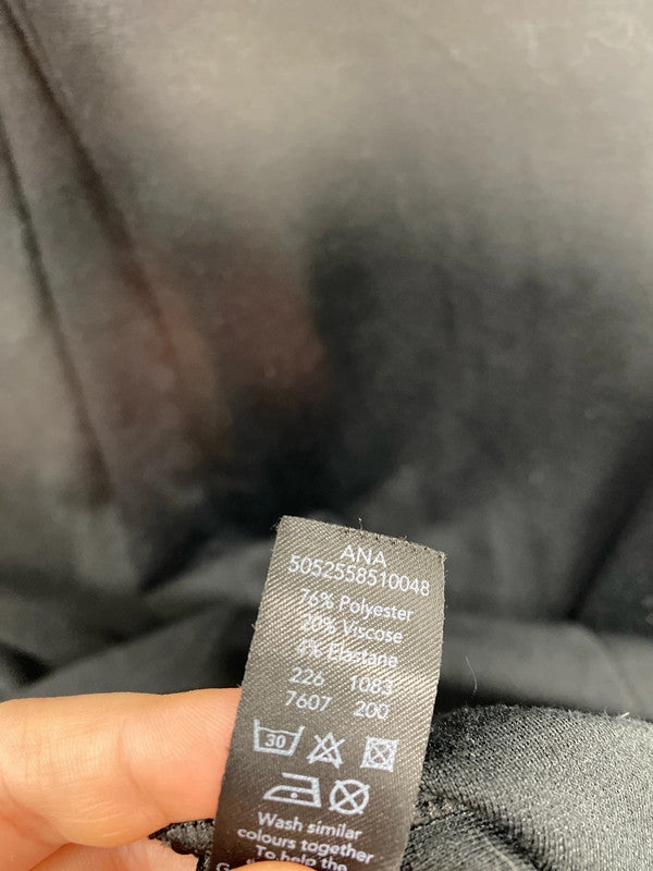 George Chic Black Sheath Asymmetric Midi Dress UK 18 NC001