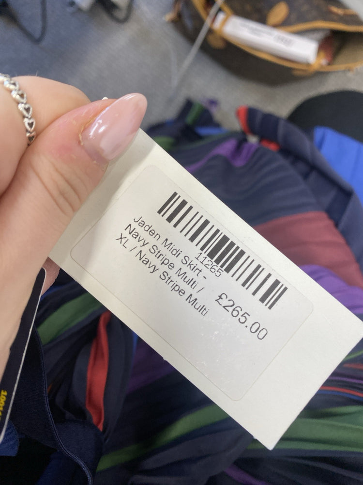 Lovely Ralph Lauren Jaden Midi Multi Skirt UK XL JP001