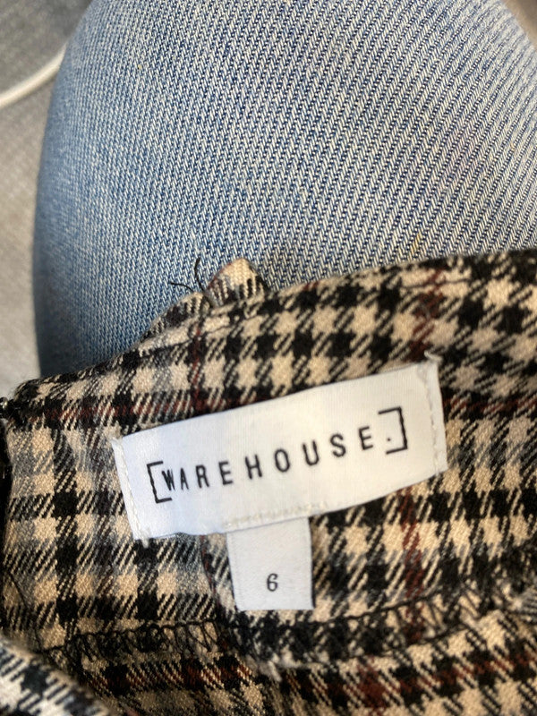 Stunning Tweed pencil mini skirt country chic UK6 Warehouse JA001