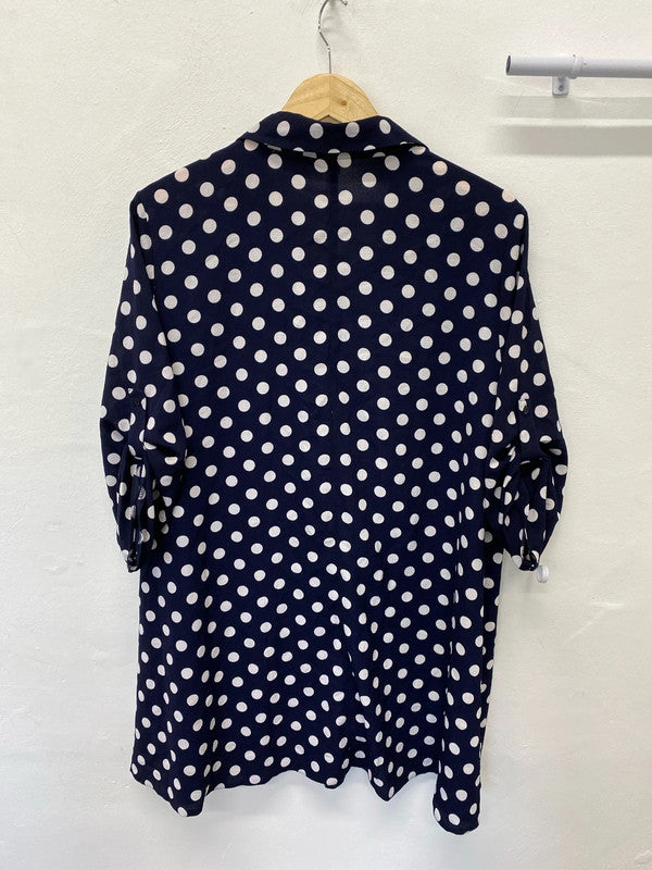 Fabulous Stella Morgan crepe spot shirt tunic Uk16 IM001