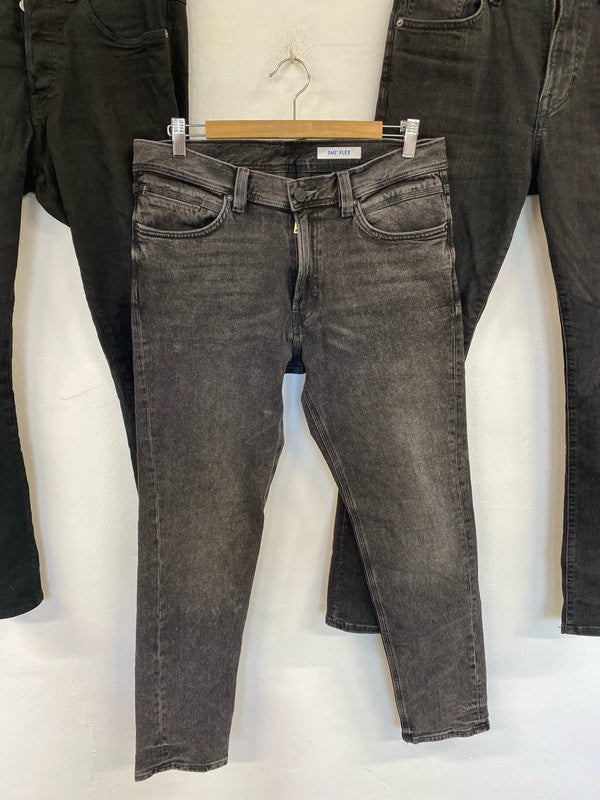 Trio of black and charcoal H&M men’s jean 32 #3 JR001