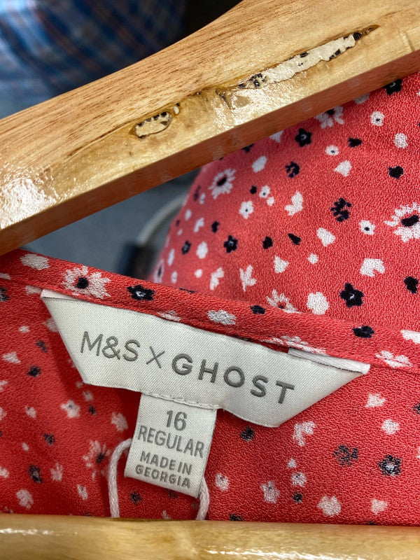 Fabulous M&S x Ghost Ditzy Dress summer classic Uk16 LG006