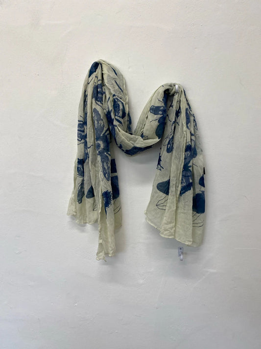 Fabulous Hem & Edge butterfly bees scarf pure cotton LK006