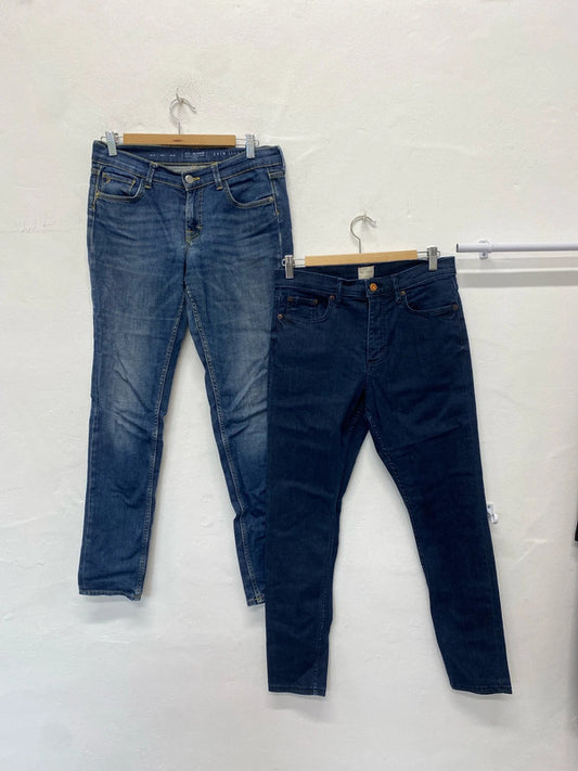 Fabulous duo of French Connection Navy Jeans slim fit Uk12 #1 SR006