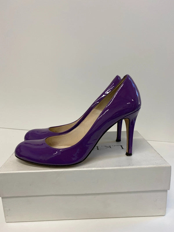 Fabulous LK Bennett Shilo Patent purple heels Uk7 occasion event JP001