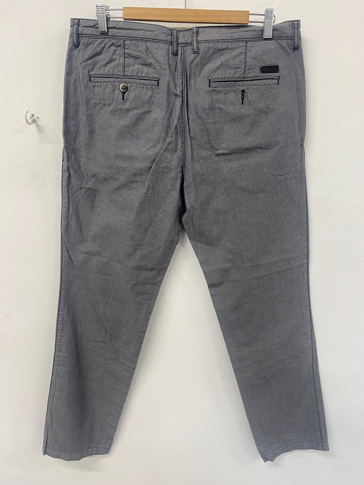 Hugo Boss Crigan2 grey blue chino pant 36r AM012