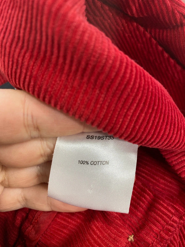 Sosandar Cherry Red Stylish Corduroy A-line Skirt UK 8 AG006