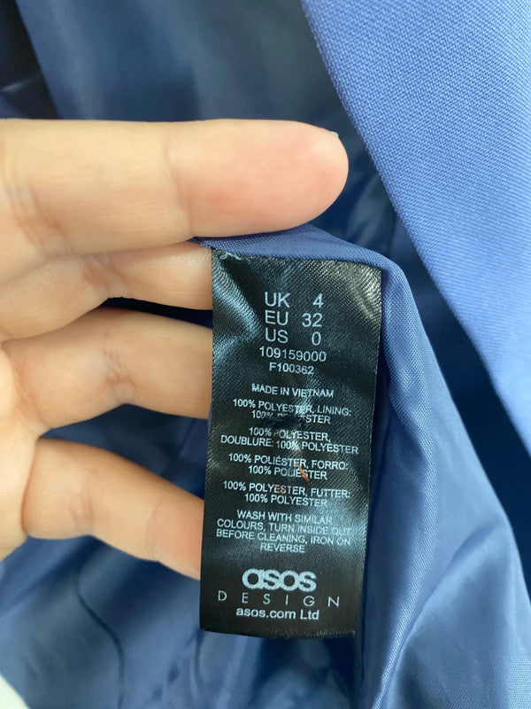Asos Chic Dusty Blue Suit Set UK 4 MS002