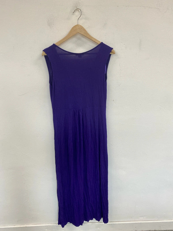 Monsoon Elegant Purple Ruched Stretchy Maxi Dress UK 12 LW005