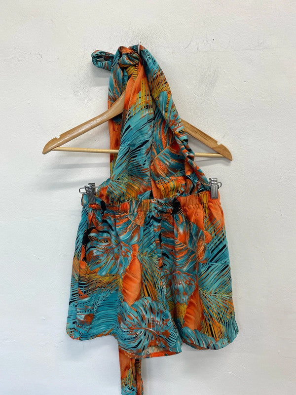 Fabulous tropical Playsuit Uk M Shein party Ibiza LK009