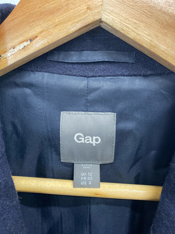 Lovely gap navy wool blend blazer UK 12 AO001