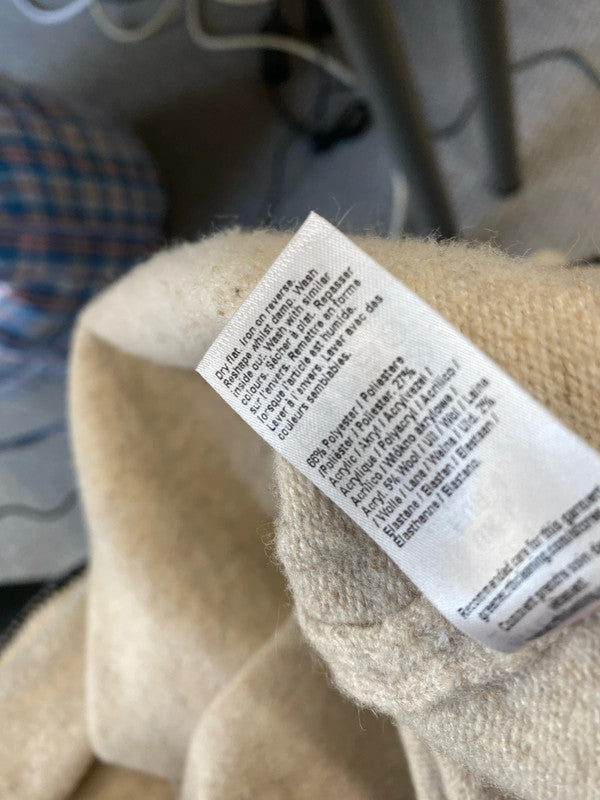 Fabulous oversized tunic jumper dress UkL cream black details LG006