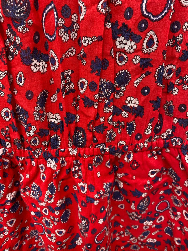 Absolutely stunning & other stories spanish red paisley dress Uk8 SN002