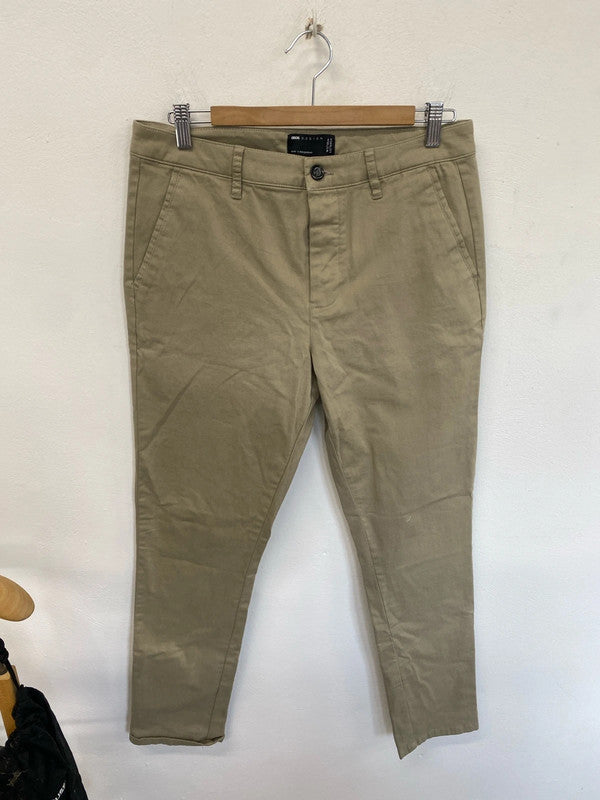 Duo of ASOS trousers 32r grey beige LL003