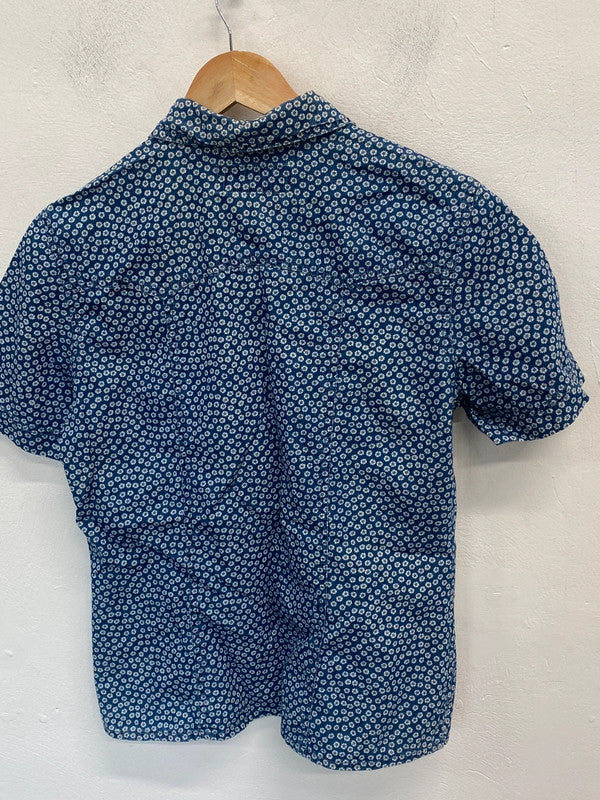 Lovely Betty Barclay blue denim daisy print shirt UK 14 MM005
