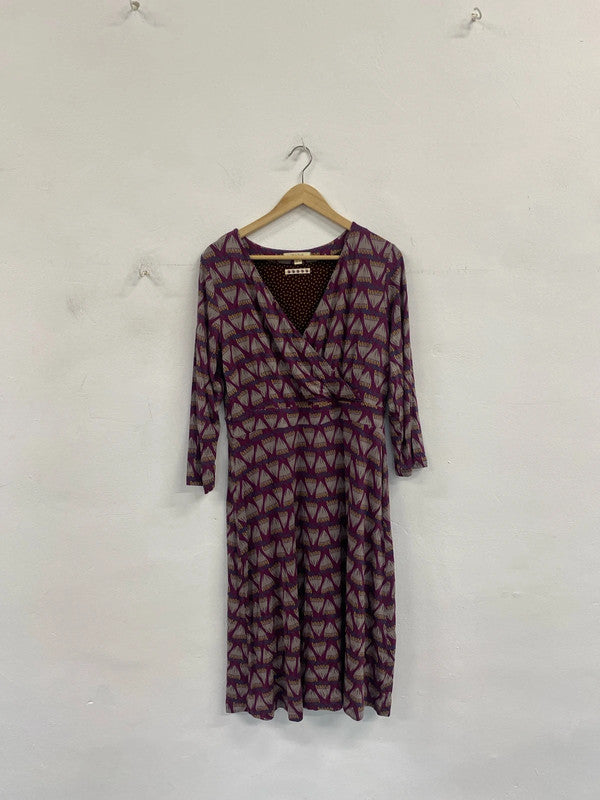 Stunning White Stuff purple midi dress uk 14 KS003