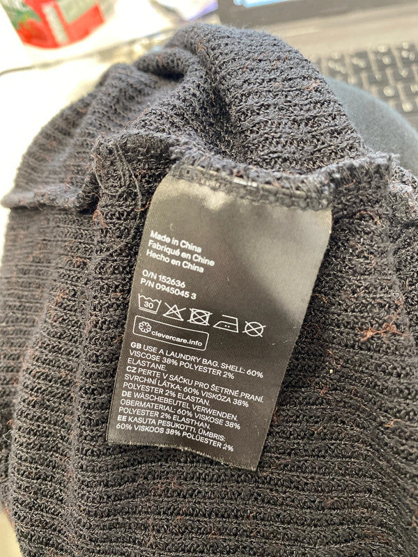 Lovely h&m black knit maxi dress sleeveless UK 4xL NC001