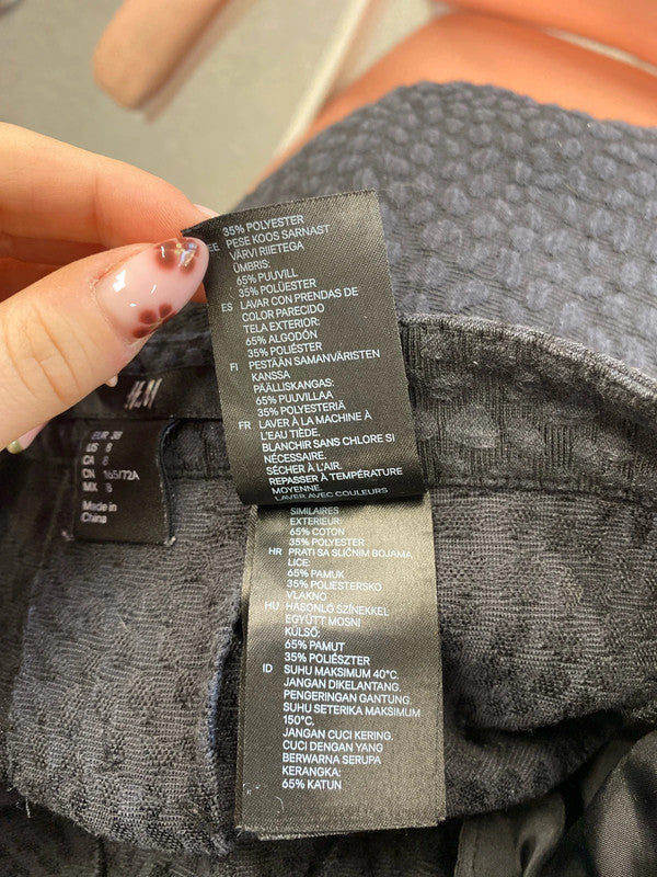 Lovely h&m grey leopard midi skirt UK 10 RG99