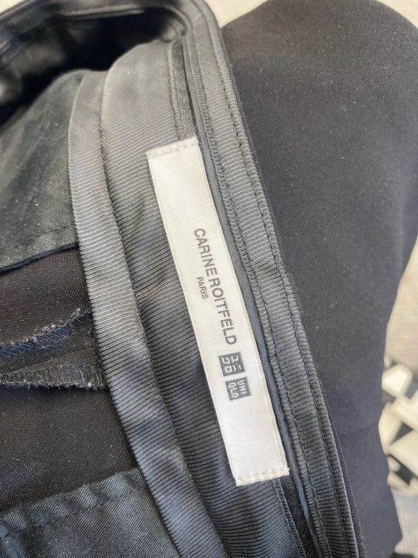 Lovely Uniqlo cairne roitfeld black trousers UK 8 LH002