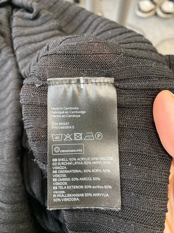 Fabulous oversized H&M ribbed v neck jumper semi sheer Ukxl 14-16!KM003