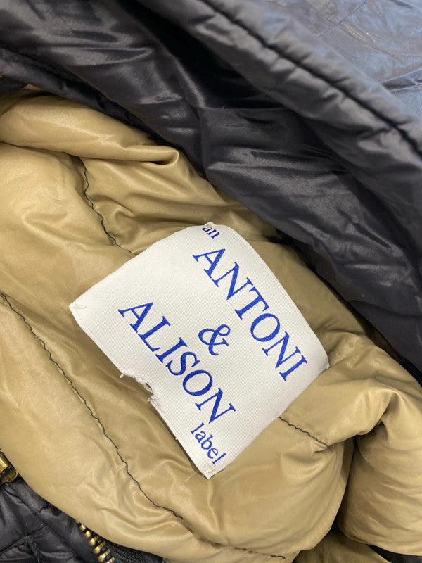 Lovely antoni & Alison midi puffer jacket navy UK S MW001