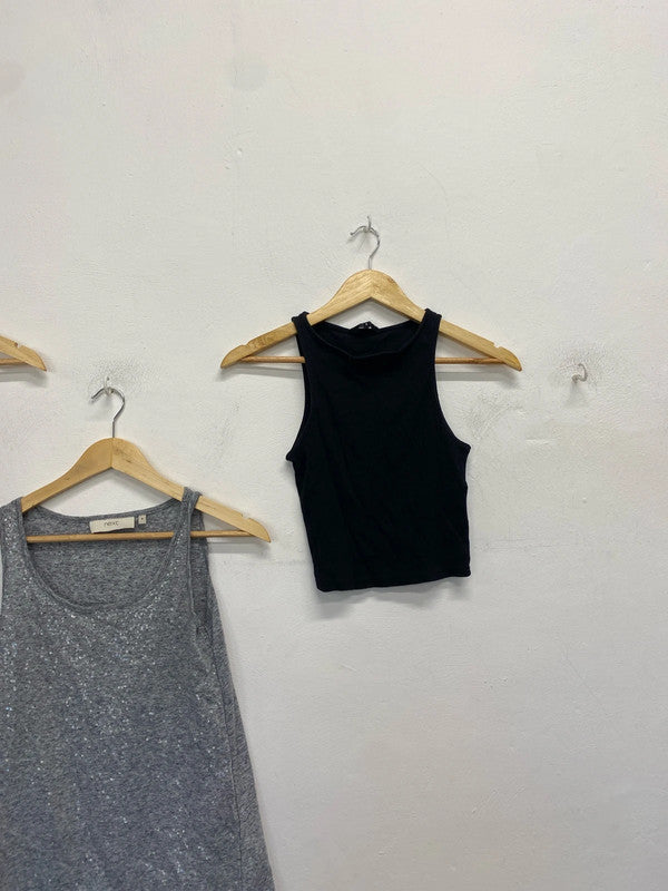 Lovely summer tops bundle h&m next grey black UK 6-8 #6 LK009