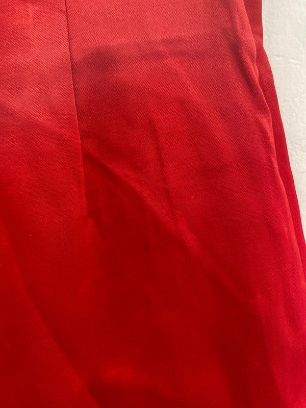 Zara Fabulous Red Satin Asymmetric Mini Skirt Size XS SD002