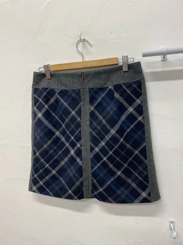 Fabulous Grey Tartan check Mini skirt Uk10 Autograph M&S MM005