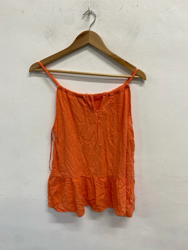 Stunning papaya coral cami top UK 10 HA001