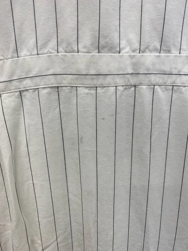 Oliver Bonas Stylish White & Black Stripe Keyhole Back Midi Dress UK 16 VW001