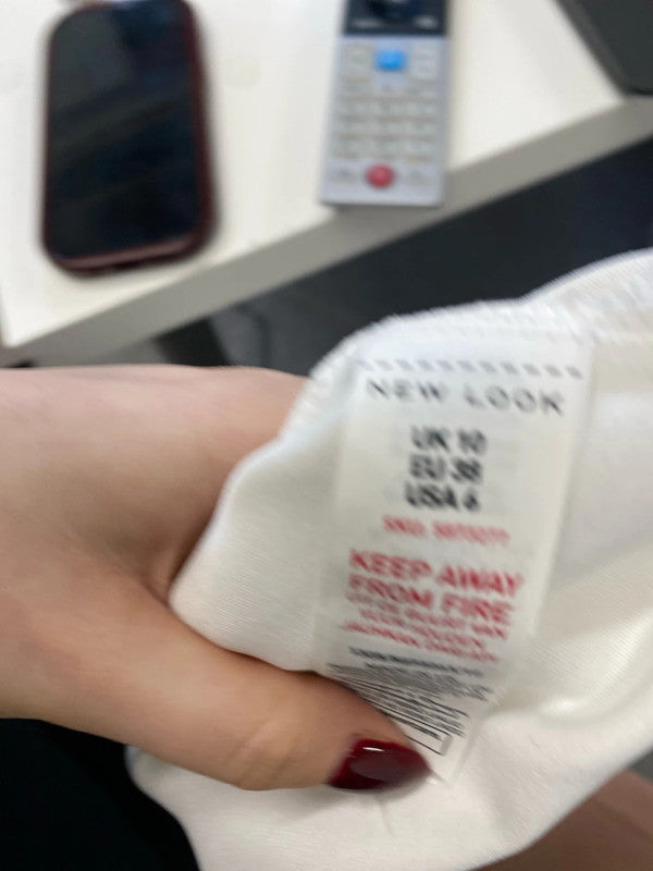 Lovely duo of cute white Halterneck tops new look next UK 10 SW001 #17