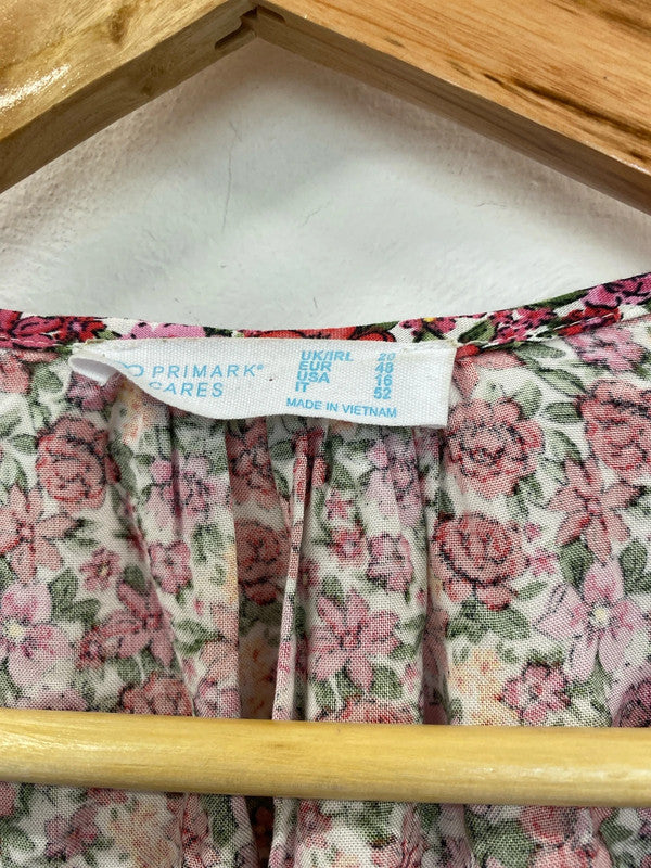 Primark Gorgeous Ditsy Pink Floral Smock Dress UK 20 IM001