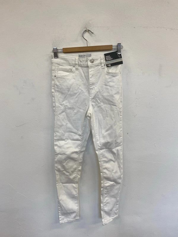 Primark Fabulous White High Waist Skinny Jeans UK 10 LK009
