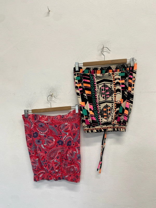 Lovely duo of bandeau summery 90s vibe next tops UK 10 #18 SW001